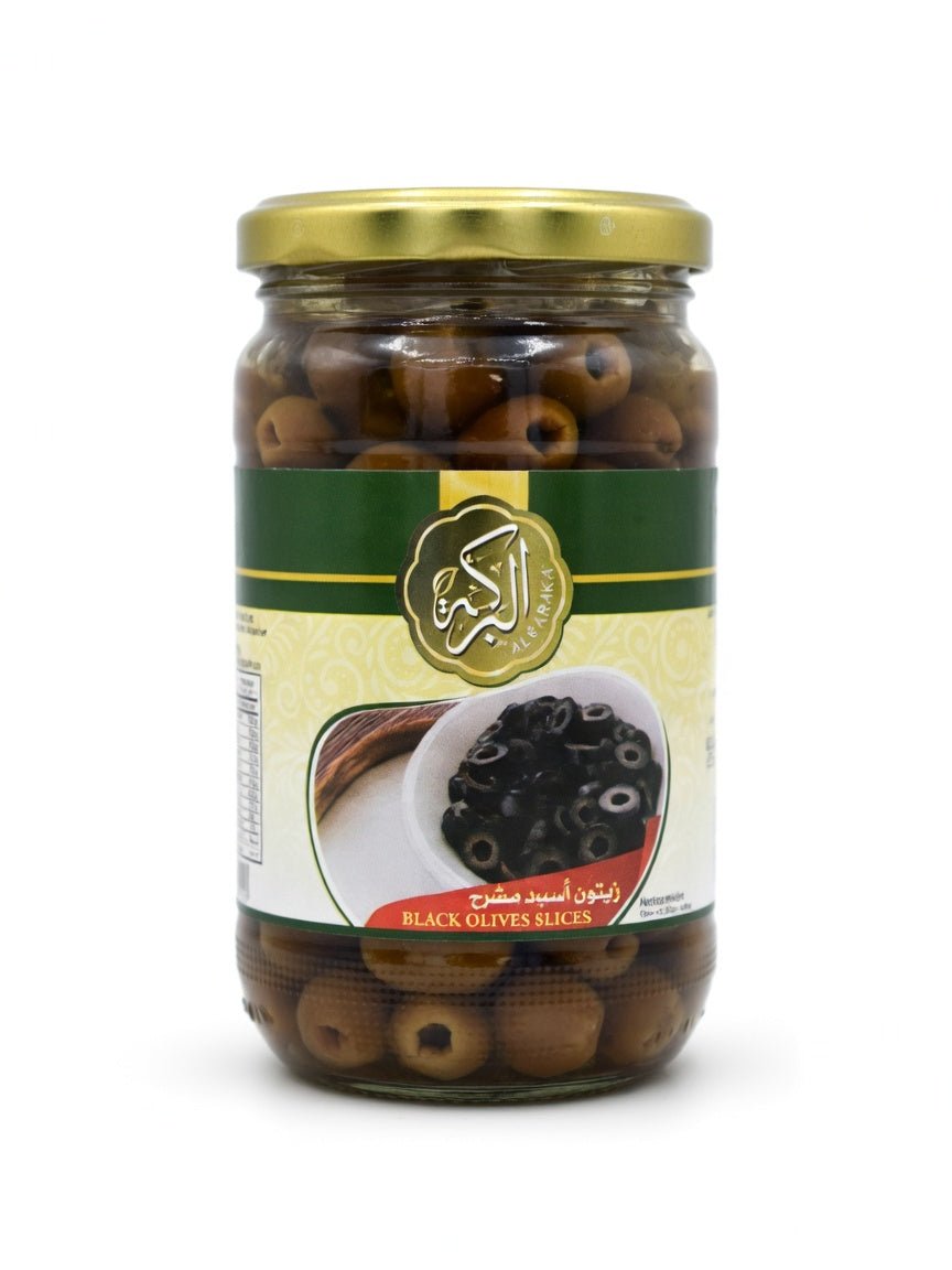 زيتون أسود شرائح البركة عبوة كبيرة