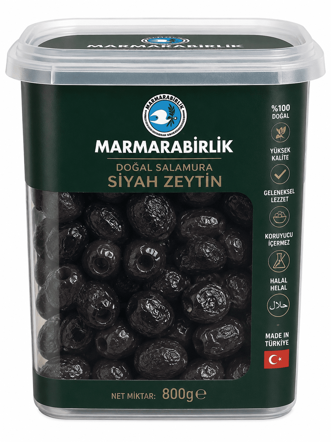 Marmarabirlik Türkische schwarze Oliven 800g