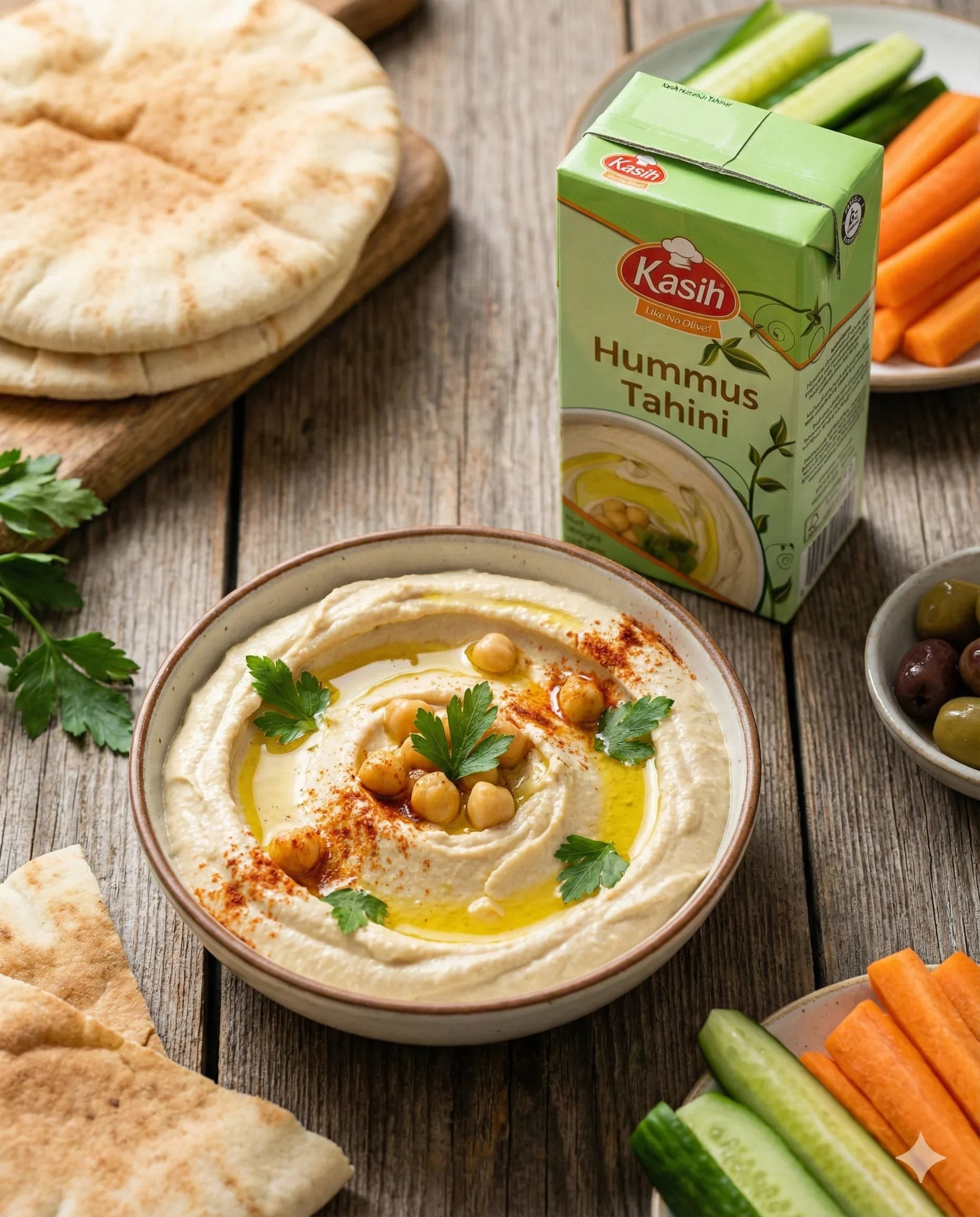 Al-Kaseeh Hummus mit Tahini, verzehrfertig - Masbaha — Bild 3 von 3