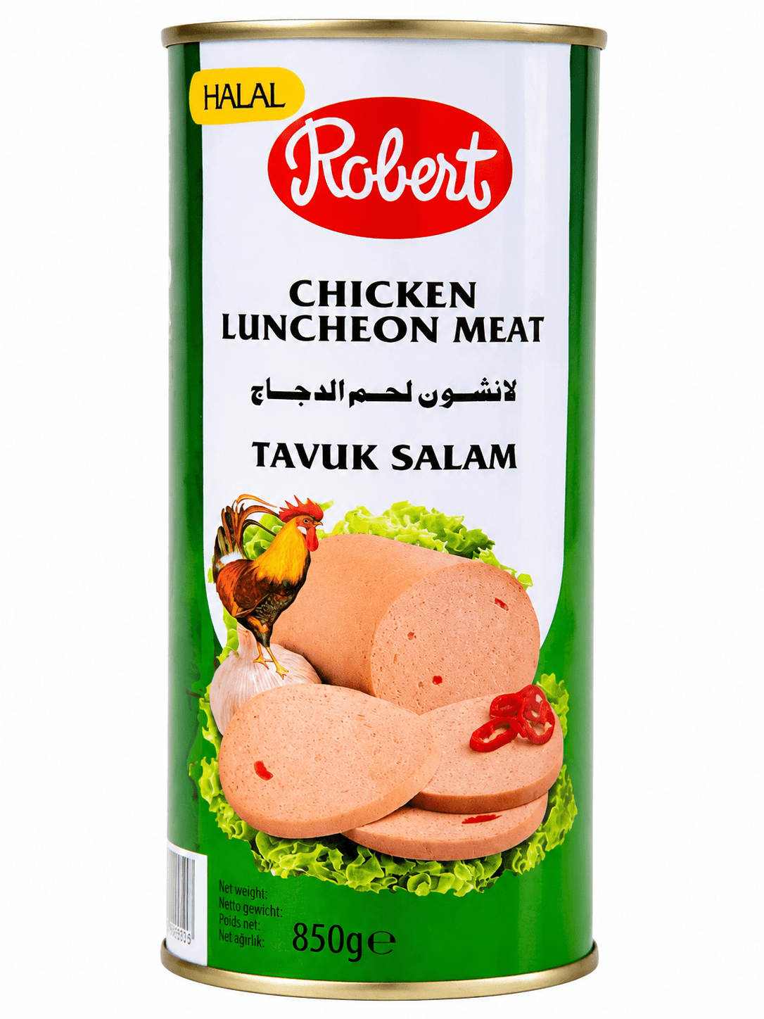 Robert Hähnchen-Aufschnitt 850g, in Dosen, Halal, Premium-Qualität — Bild 1 von 2