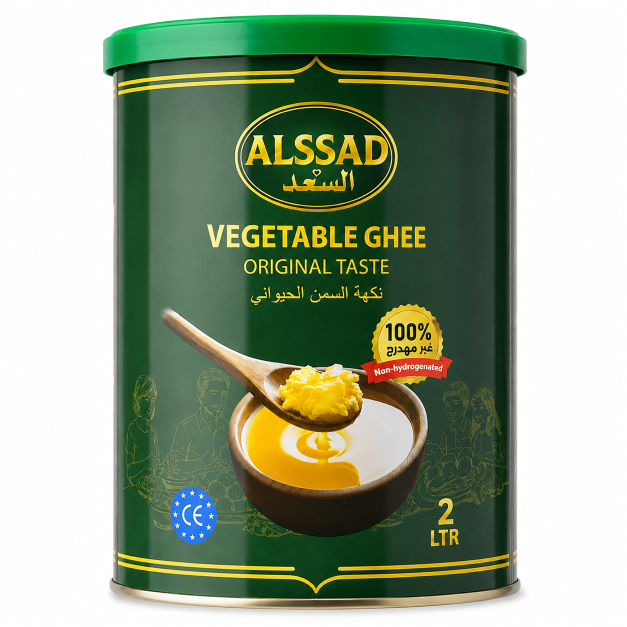Samen Al Saad Pflanzenfett 1 Liter mit reichhaltigem Originalgeschmack — Bild 3 von 3