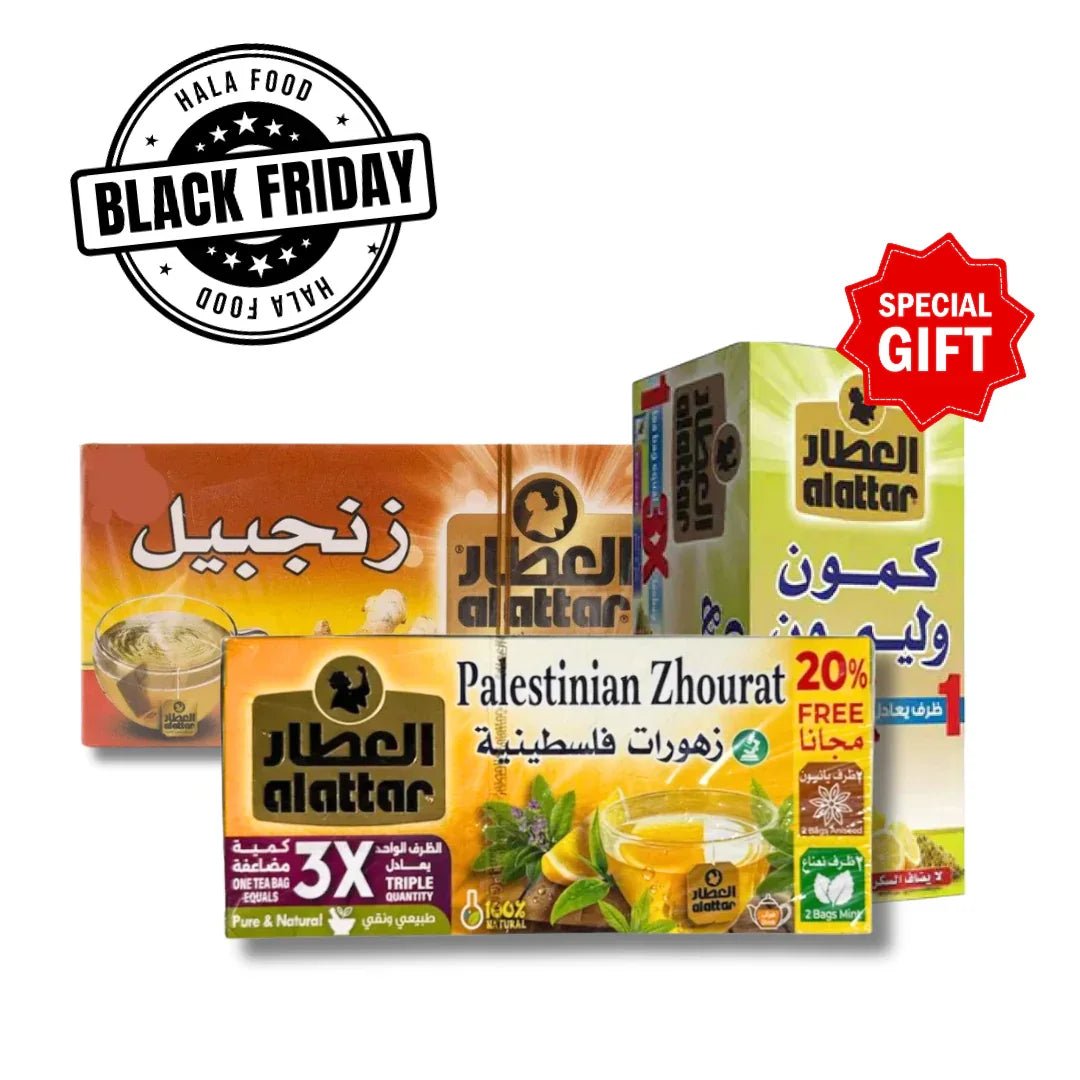Attar-Ingwertee + Palästinensischer Kräutertee + Kreuzkümmel-Zitronen-Tee – Gratisgeschenk