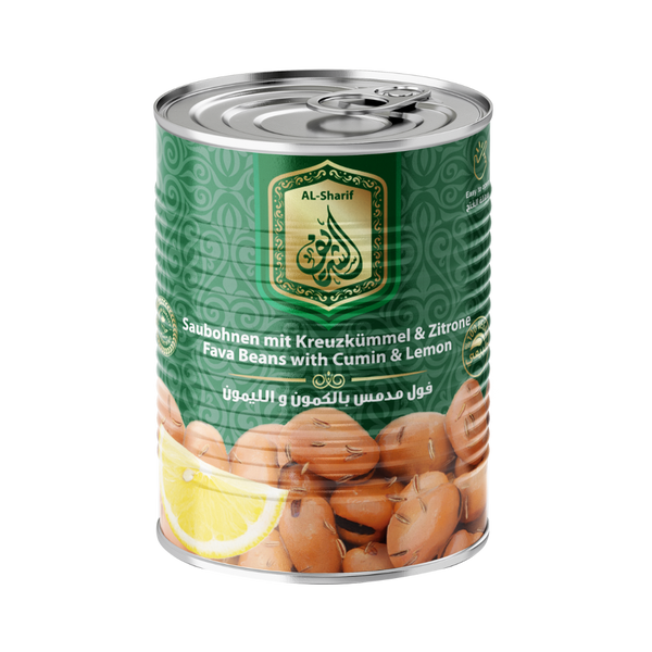 AL-Sharif فول الشريف مدمس بالكمون والليمون - Food, Beverages & Tobacco > Food Items > Fruits & Vegetables > Canned & Prepared Beans بقوليات معلبة