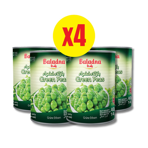 Baladna بقوليات معلبة: بازيلاء خضراء مطبخة عرض