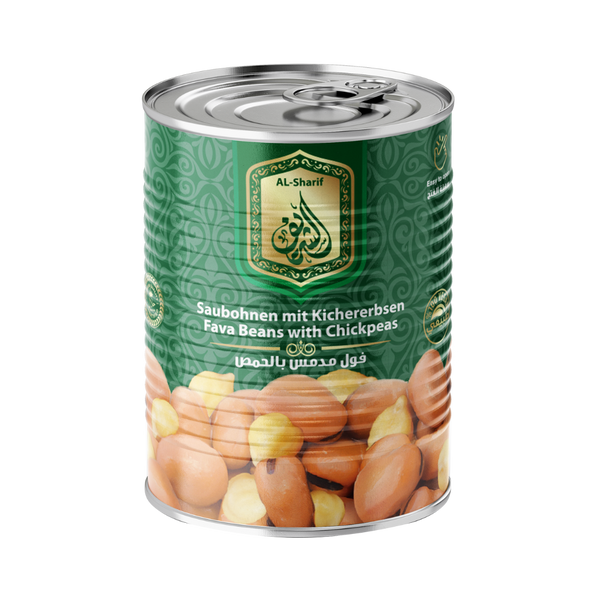 AL-Sharif فول الشريف مدمس بالحمص - Food, Beverages & Tobacco > Food Items > Fruits & Vegetables > Canned & Prepared Beans بقوليات معلبة