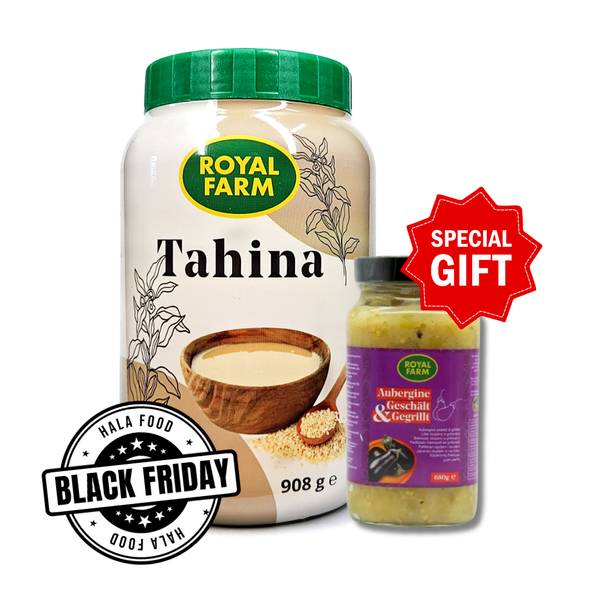 طحينة السمسم + باذنجان مقشر مشوي هدية مجانية