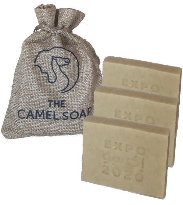 صابون حليب الإبل - صابون طبيعي مصنوع يدويًا للعناية بالوجه - عبوة من 3 قطع