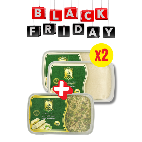 عرض2 حلاوة طحينية سادة + 1 حلاوة طحينية بالفستق (700جم)