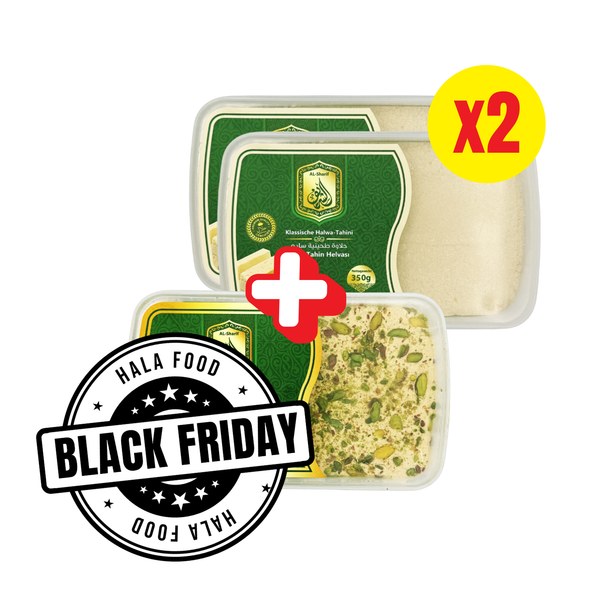 عرض2 حلاوة طحينية سادة + 1 حلاوة طحينية بالفستق (350جم)