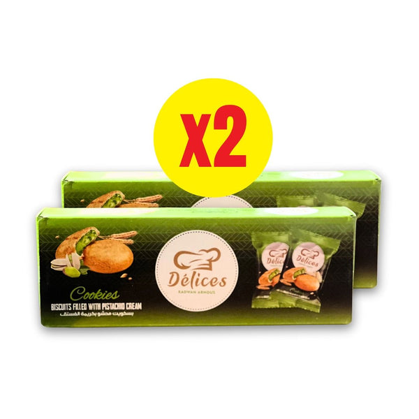 بسكويت محشو بكريمة الفستق عرض