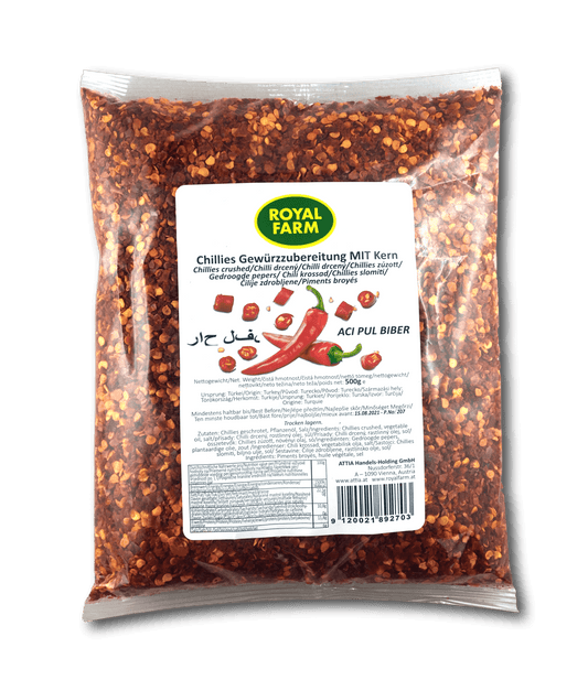 Chillies geschrotet MIT Kern