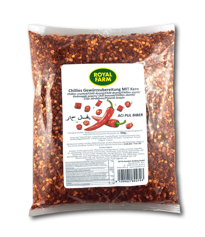 Chillies geschrotet MIT Kern
