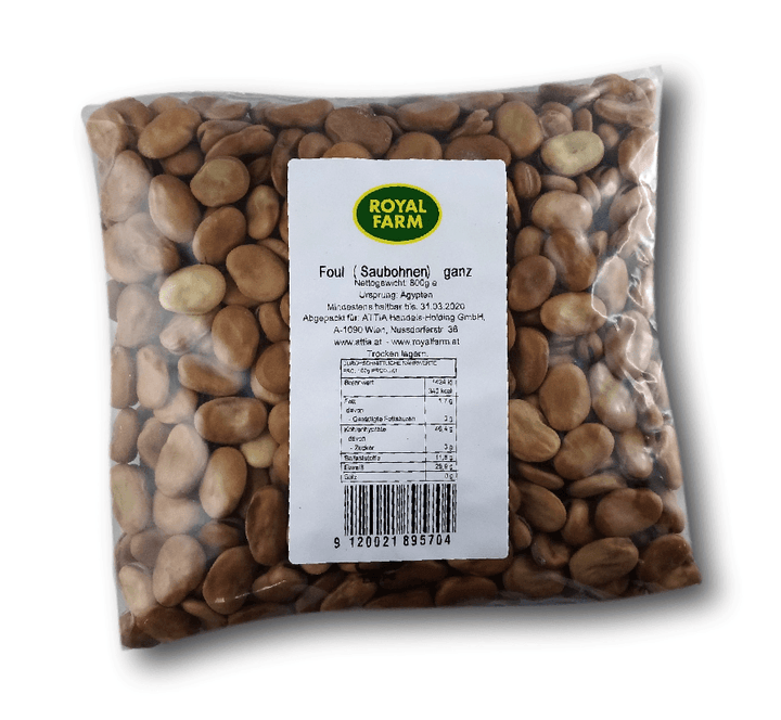 فول جاف رويال فارم مجروش حبة كاملة