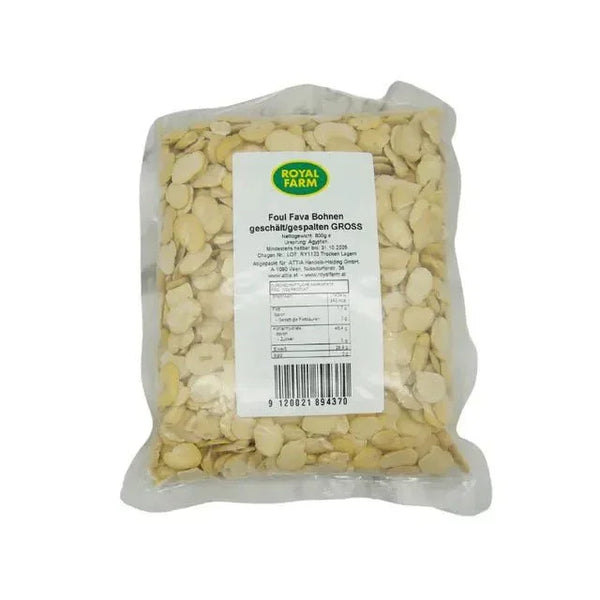 فول جاف رويال فارم مجروش مقسم