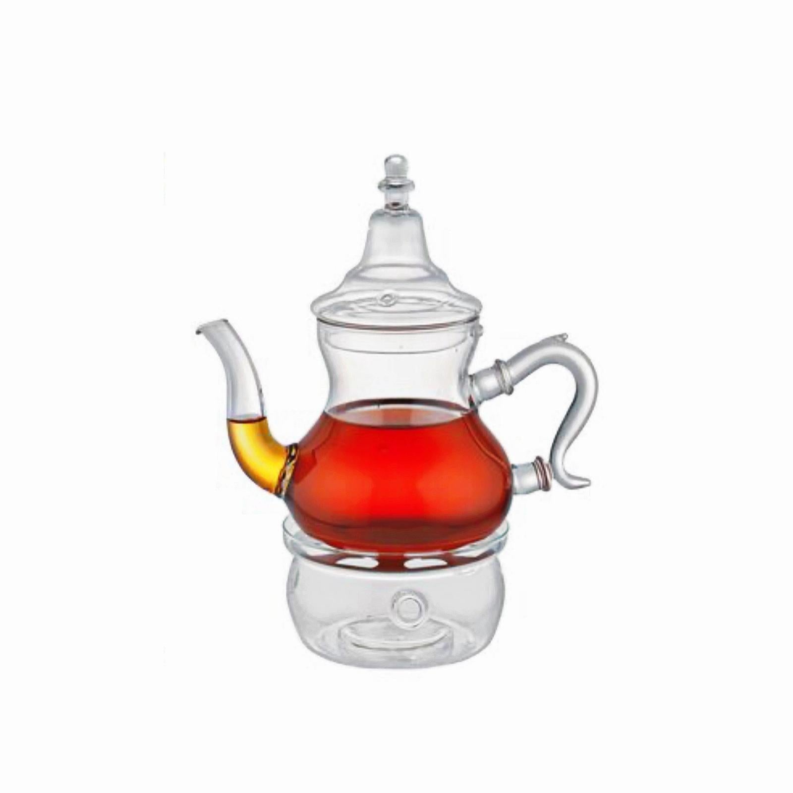 Hitzebeständiger Glas - Teekanne mit Stövchen