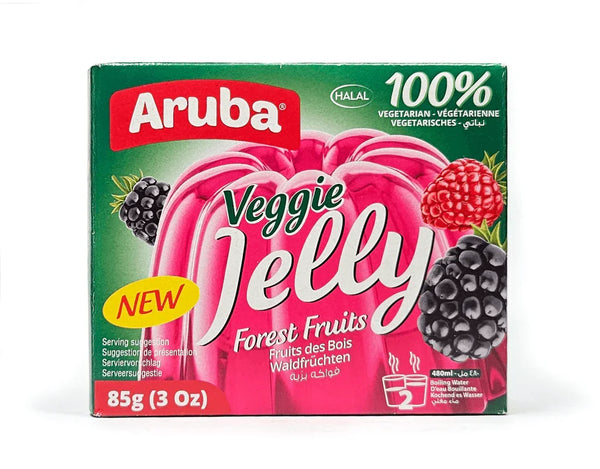 جيلي نباتي بنكهة الفواكة الحمراء