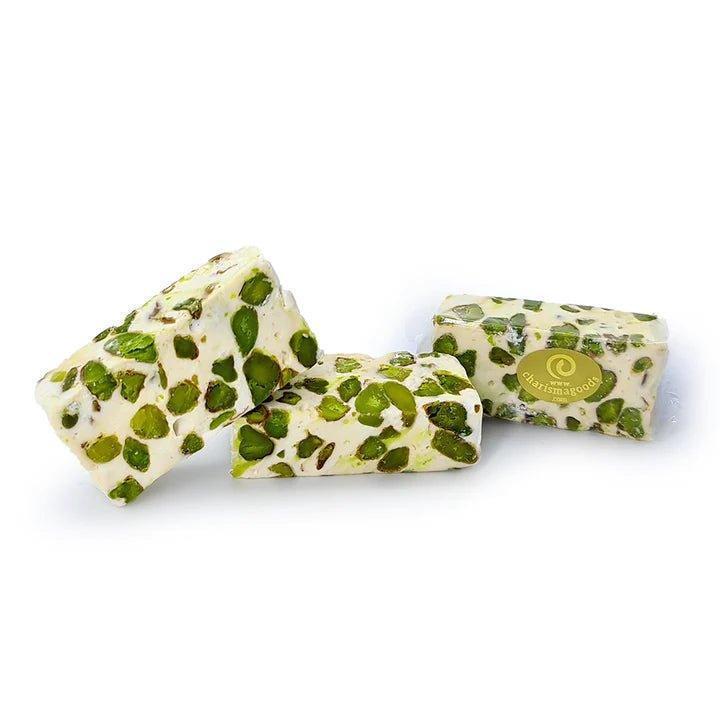 Luxuriöse Weiße Nougat mit Pistazien