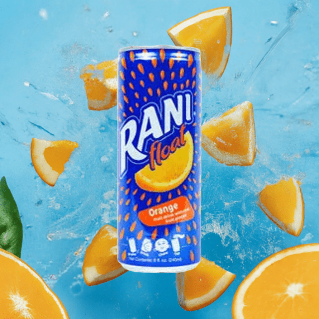 Orangensaft mit Orangenperlen